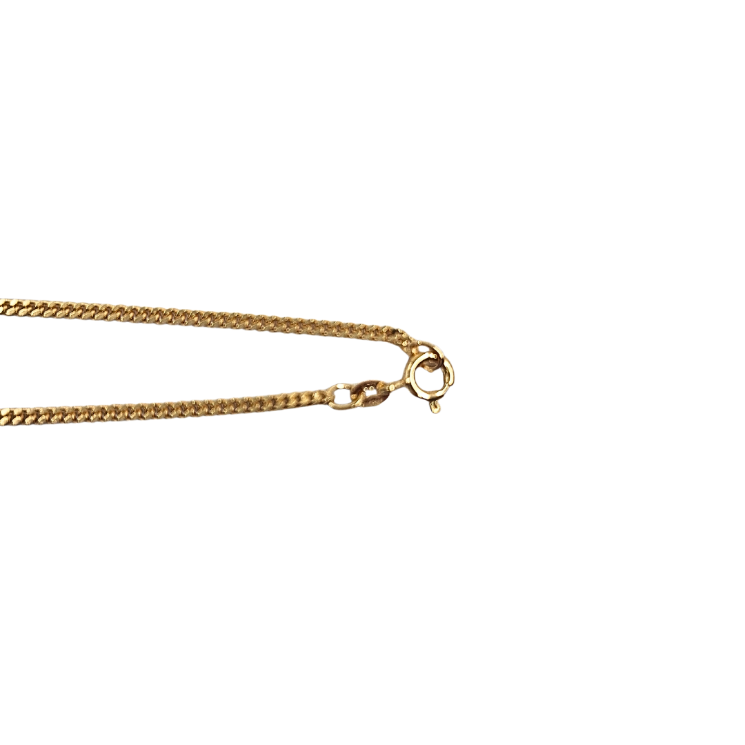 9ct Yellow Gold Fine Curb Chain 20"