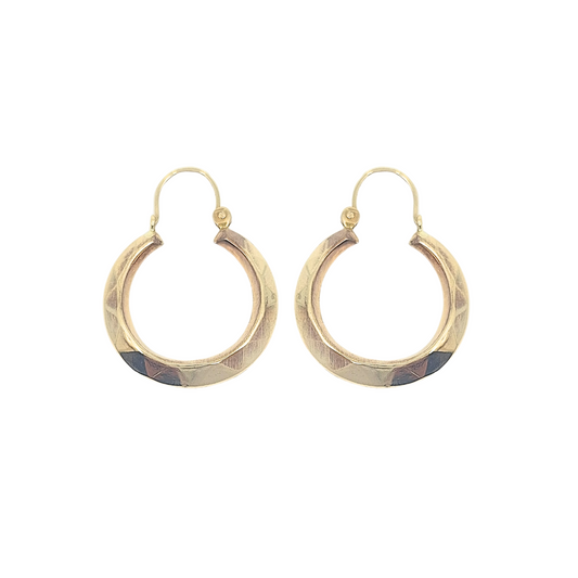 9ct Yellow Gold Creole Earrings