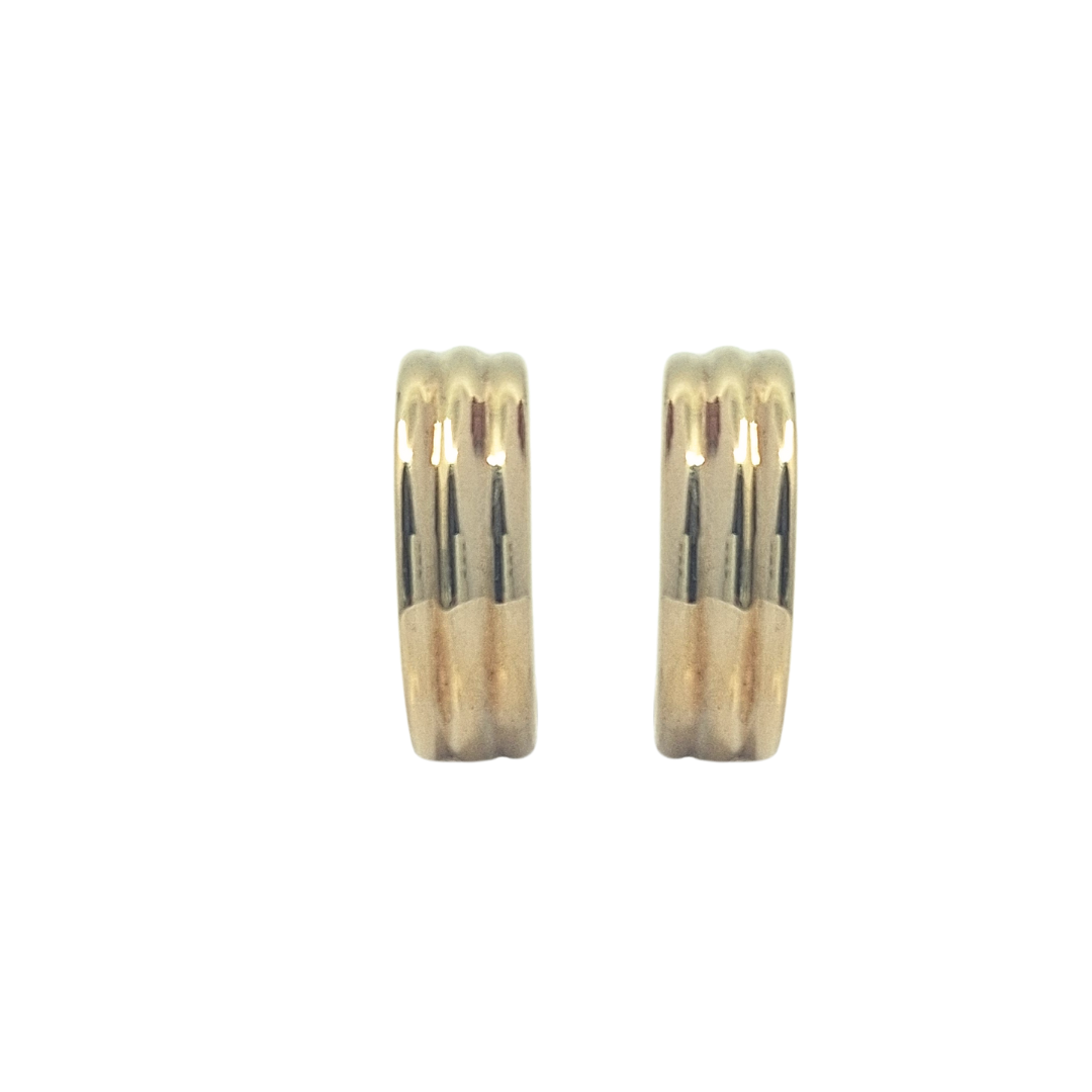 9ct Yellow Gold 3/4 Hoop Earrings