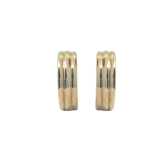9ct Yellow Gold 3/4 Hoop Earrings