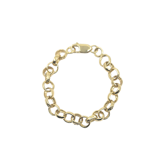 9ct Yellow Gold Baby Belcher Bracelet 6"