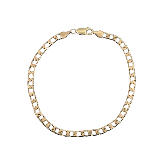 9ct Yellow Gold Curb Bracelet 8"