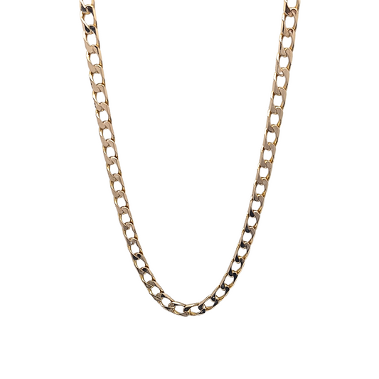 9ct Yellow Gold Curb Chain 23"