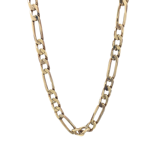 9ct Yellow Gold Figaro Chain 18"