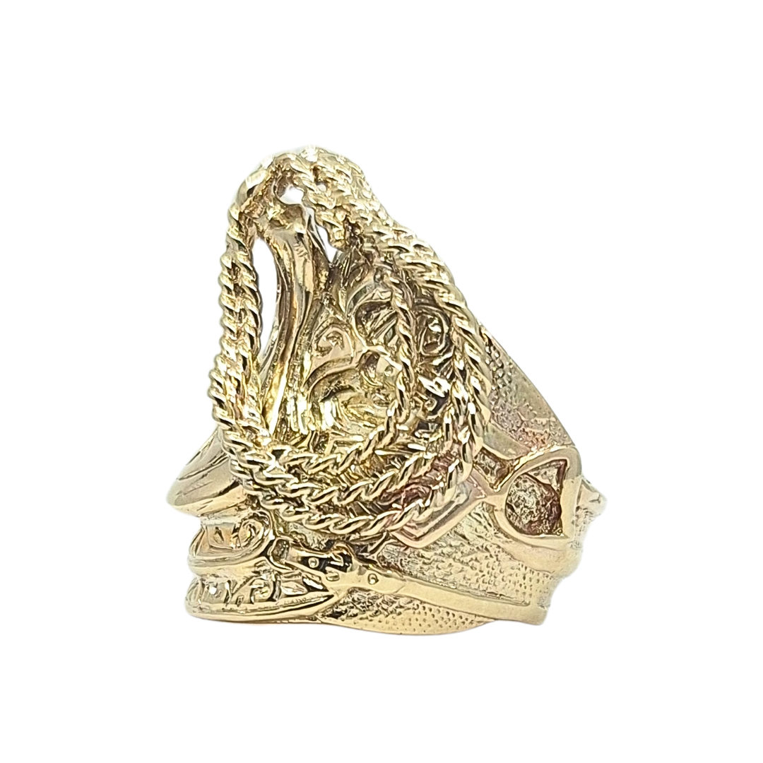 9ct Yellow Gold Large Saddle Ring