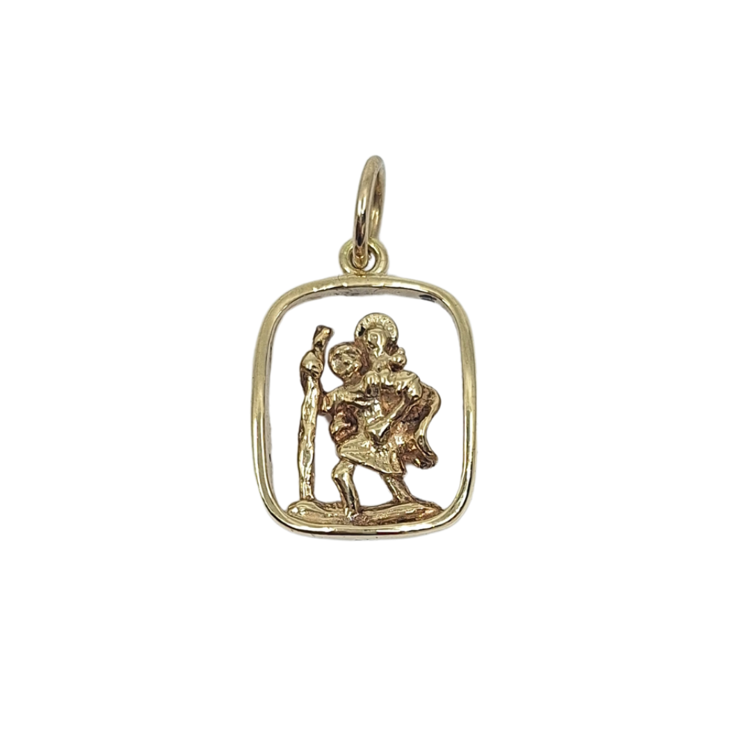 9ct Yellow Gold St Christopher Pendant