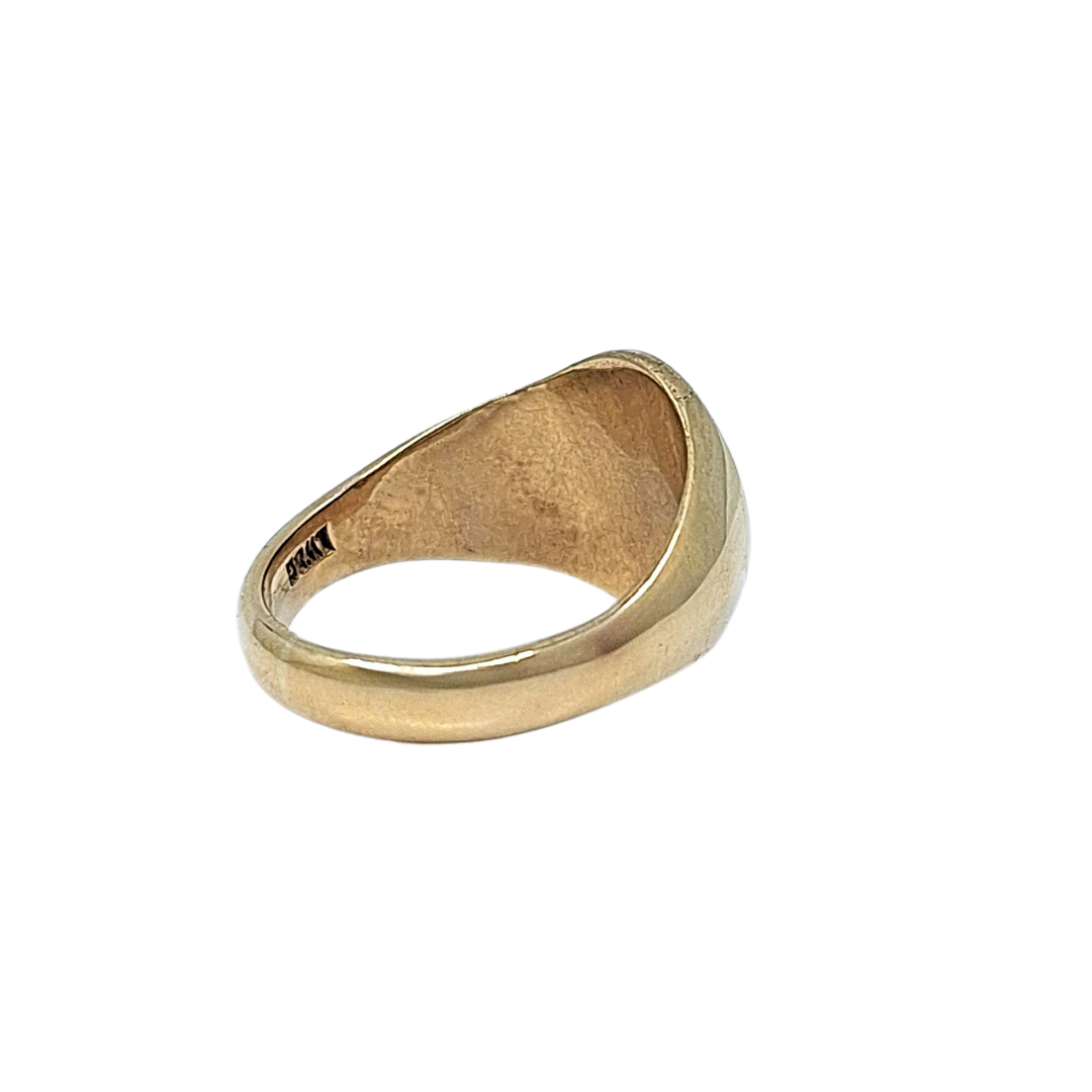 9ct Yellow Gold Engraved Signet Ring