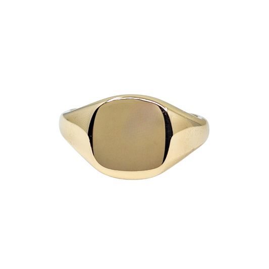 9ct Yellow Gold Plain Signet Ring