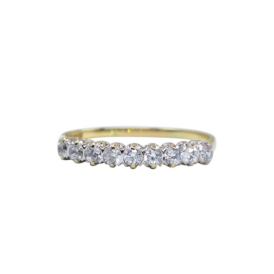 9ct Yellow Gold Cubic Zirconia Eternity Ring