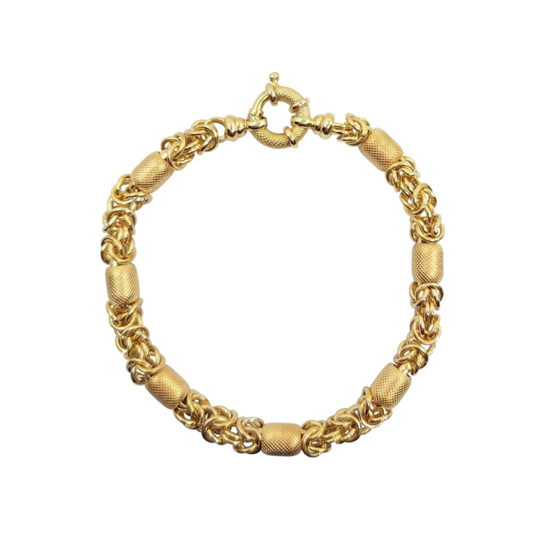 9ct Yellow Gold Byzantine Bracelet 8"