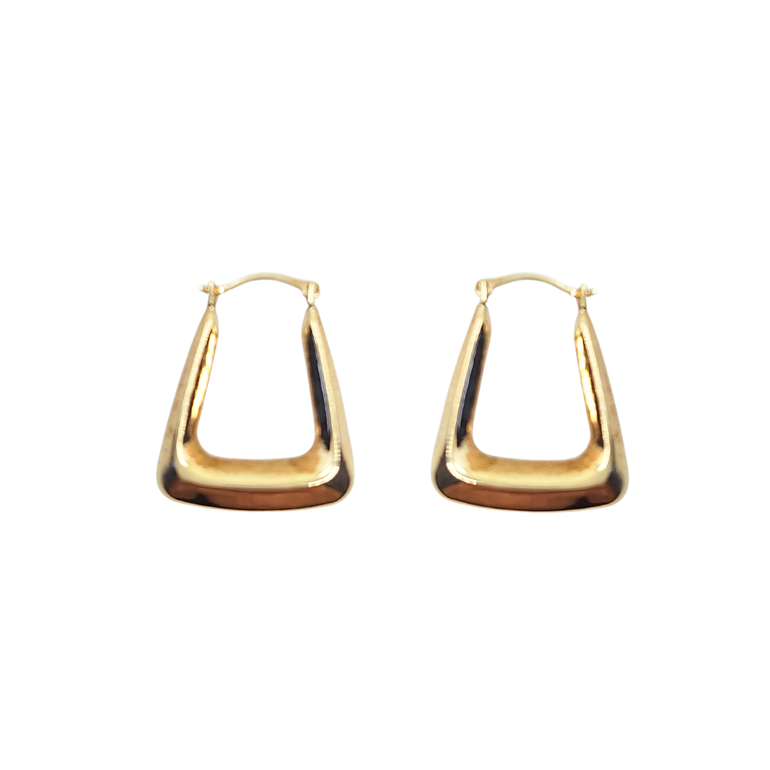 9ct Yellow Gold Handbag Creole Earrings