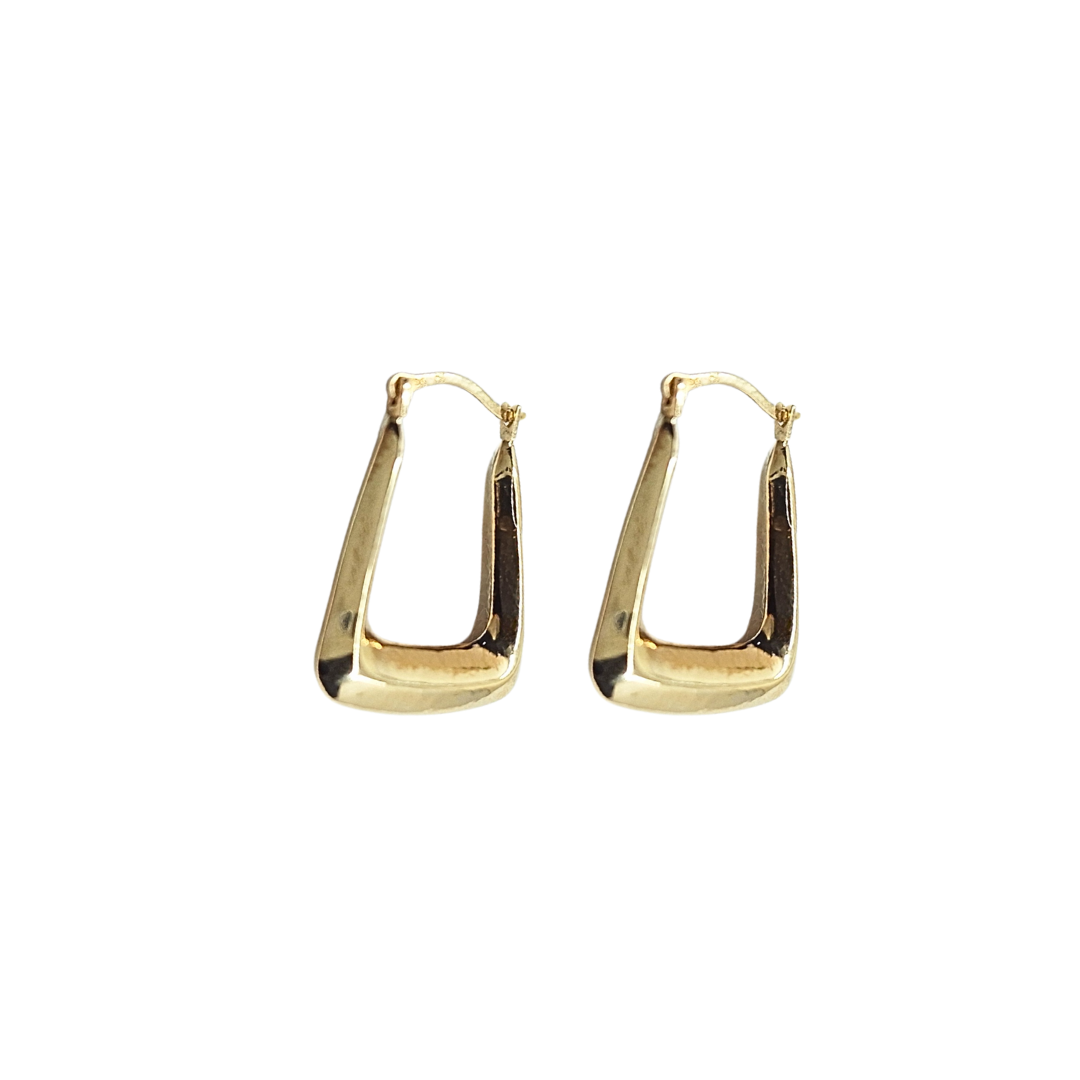 9ct Yellow Gold Handbag Creole Earrings