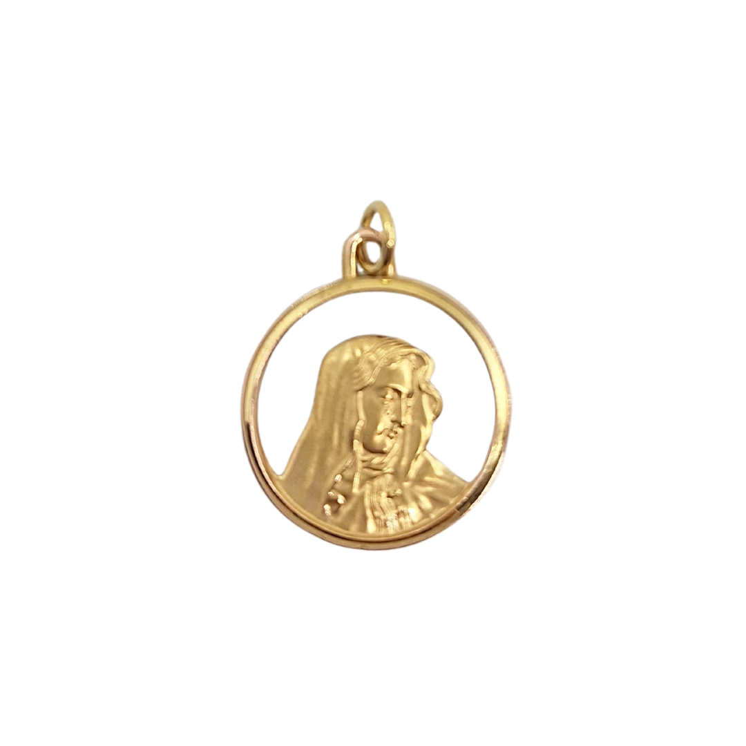 9ct Yellow Gold Virgin Mary Pendant