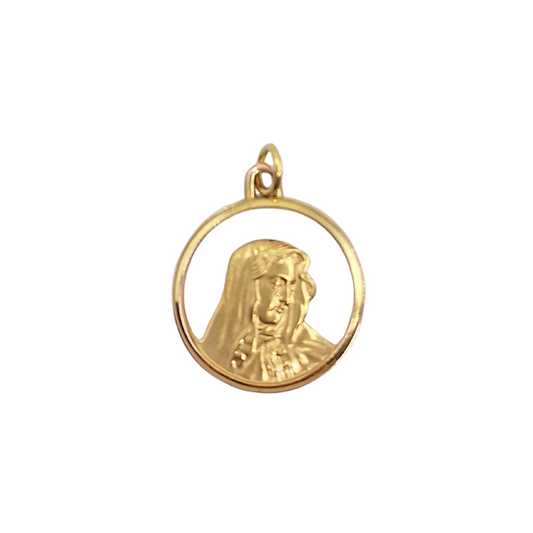 9ct Yellow Gold Virgin Mary Pendant