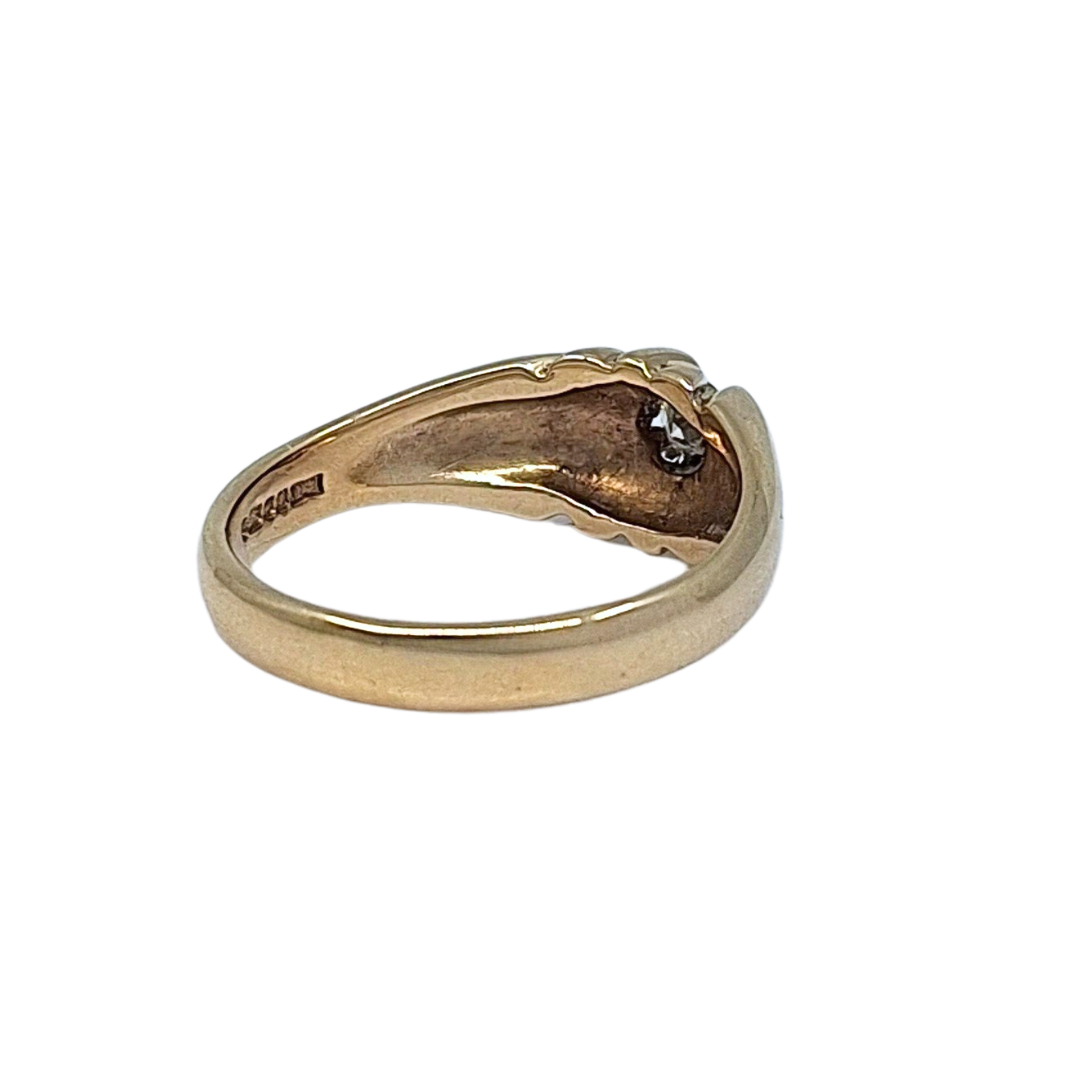 9ct Yellow Gold Diamond Set Signet Ring