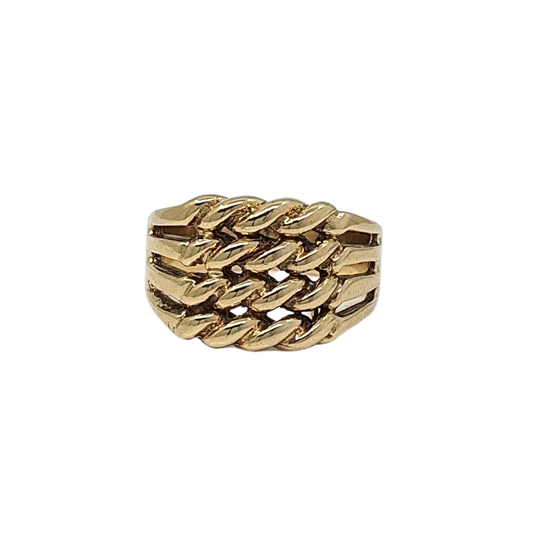9ct Yellow Gold Keeper Style Ring
