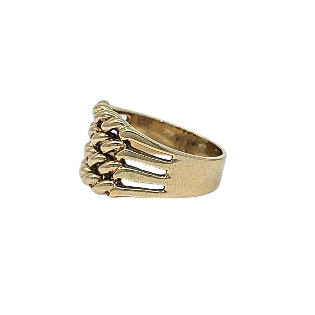 9ct Yellow Gold Keeper Style Ring