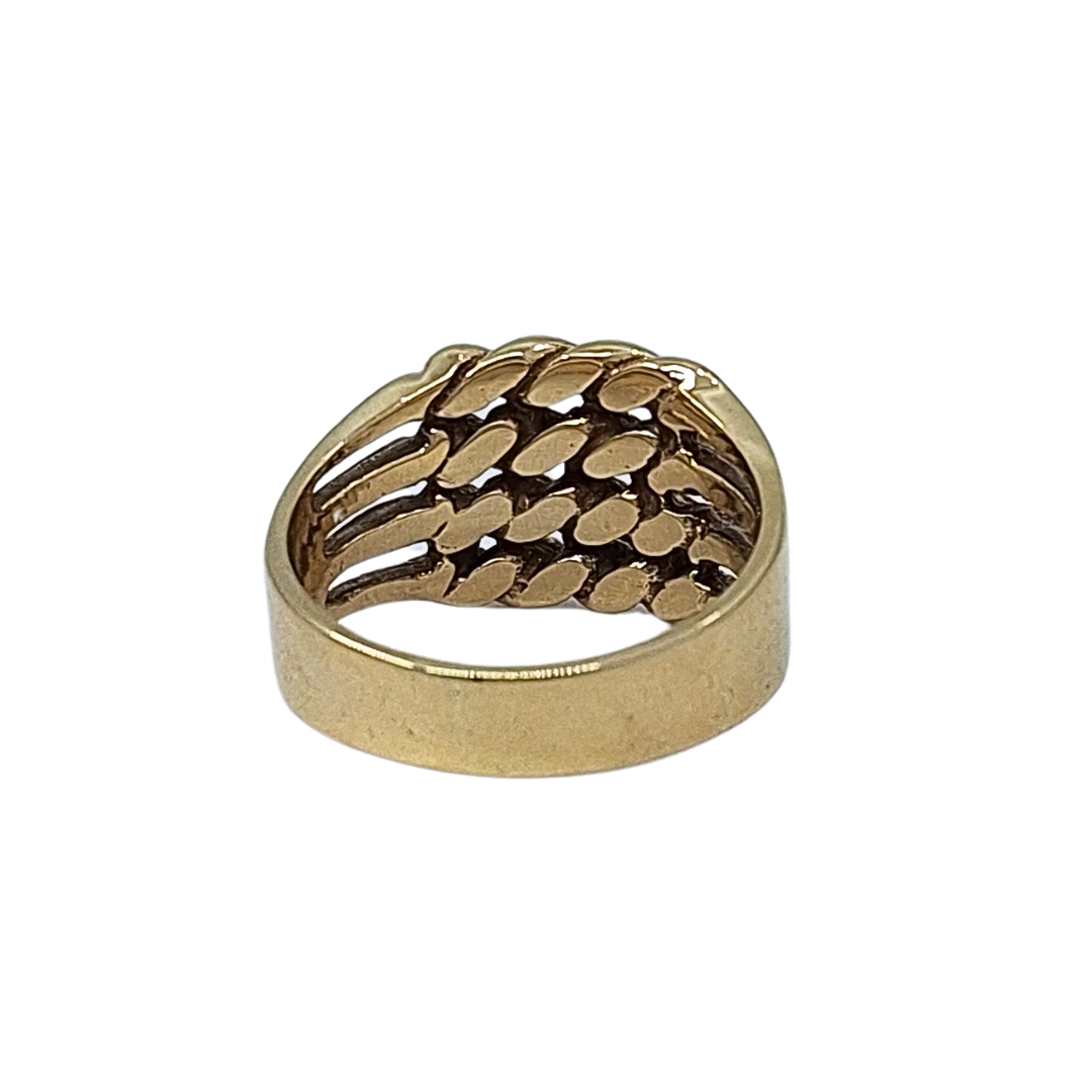 9ct Yellow Gold Keeper Style Ring