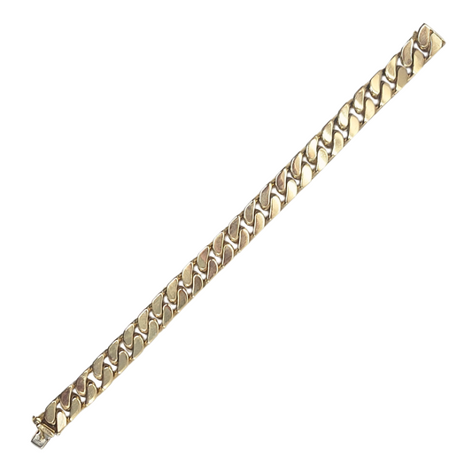 9ct Yellow Gold Curb Bracelet 8"