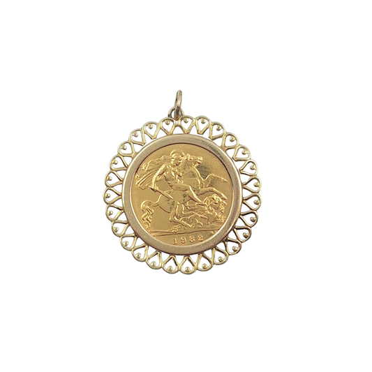 Half Sovereign 1982 Pendant