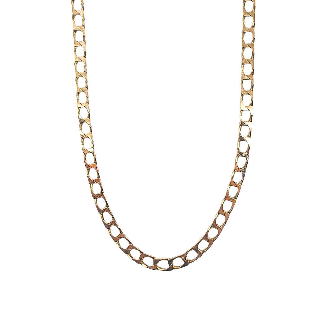 9ct Yellow Gold Curb Chain 21"