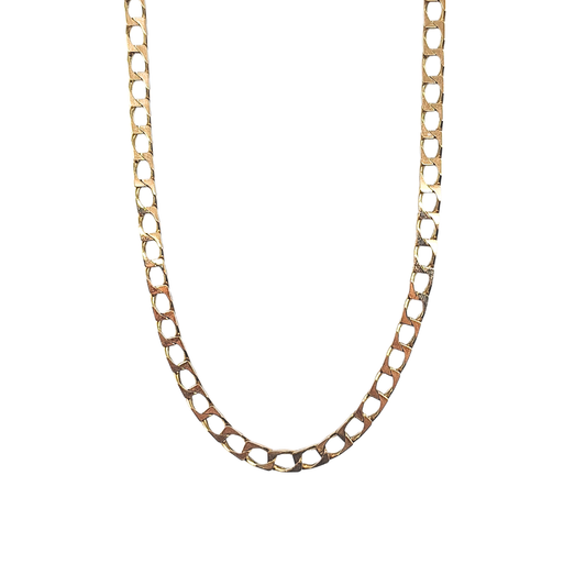 9ct Yellow Gold Curb Chain 21"