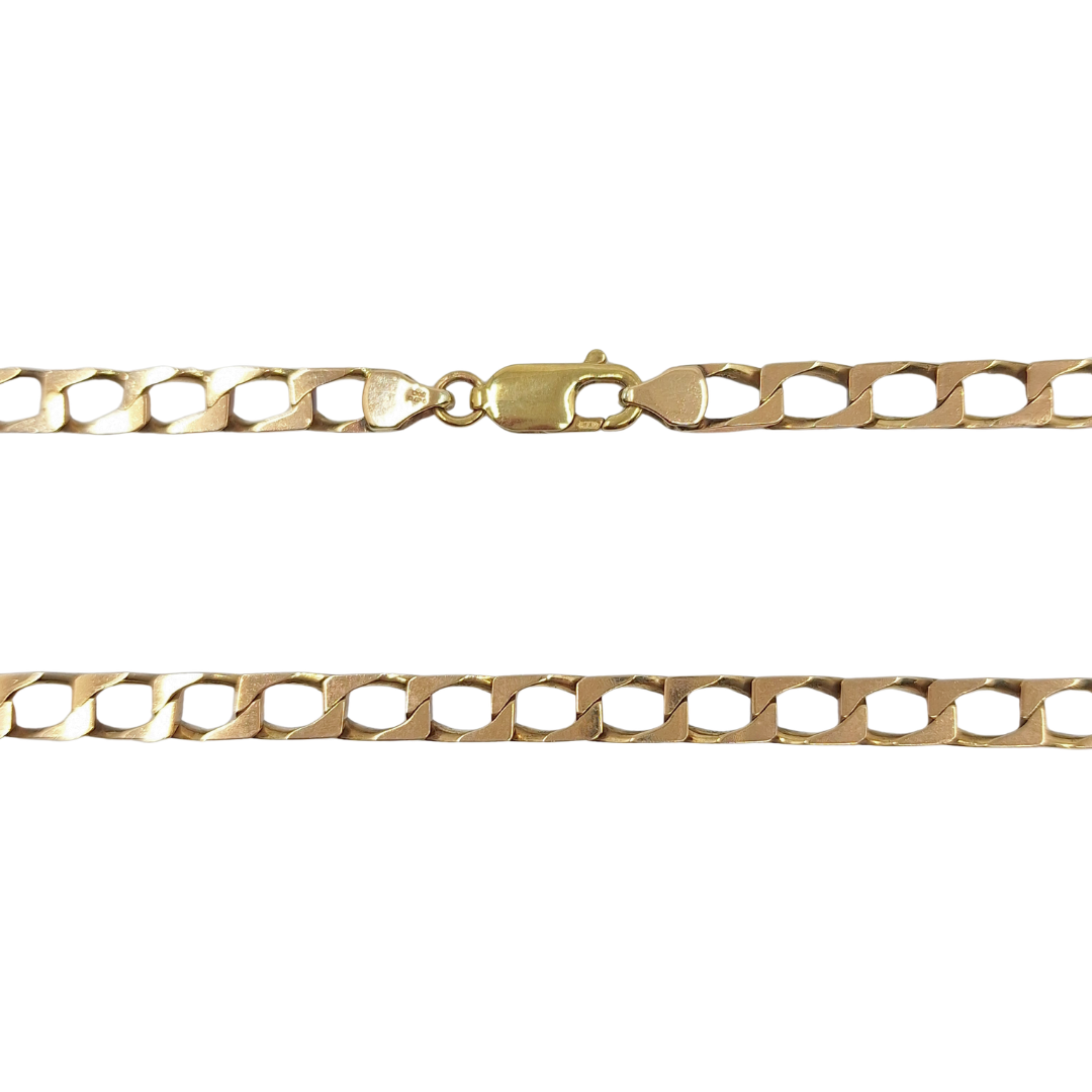 9ct Yellow Gold Curb Chain 21"