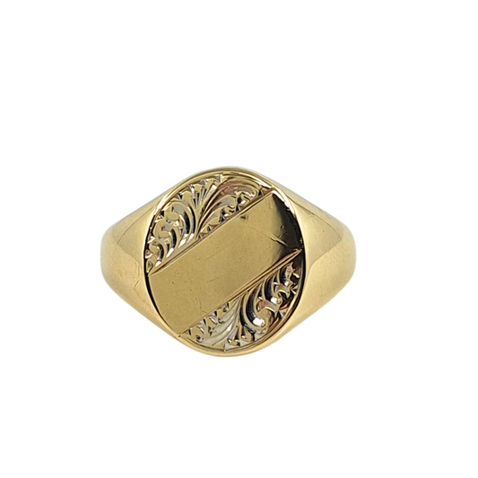 9ct Yellow Gold Gents Signet Ring