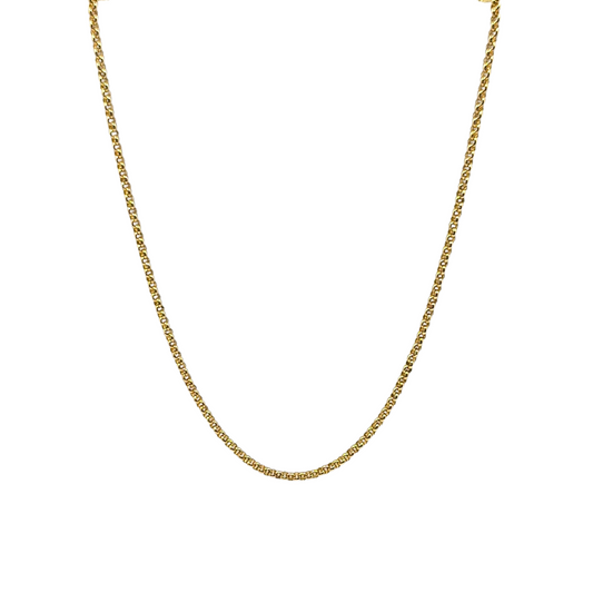 9ct Yellow Gold Fine Belcher Chain 23"