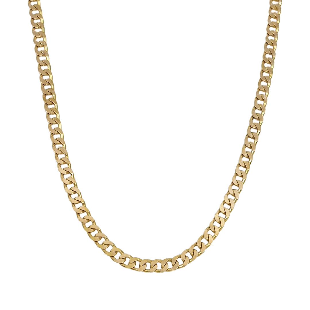 9ct Yellow Gold Curb Chain 20"