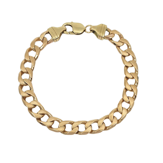9ct Yellow Gold Curb Bracelet 9.5"