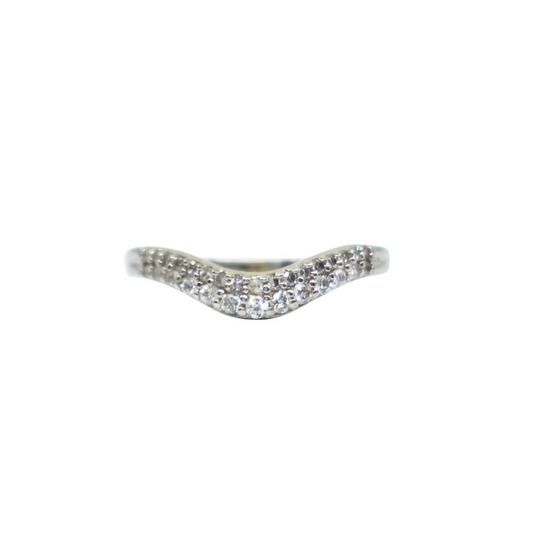 18ct White Gold Diamond Wishbone Ring 0.20ct