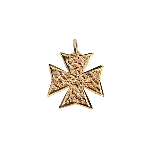 9ct Yellow Gold Maltese Cross Pendant