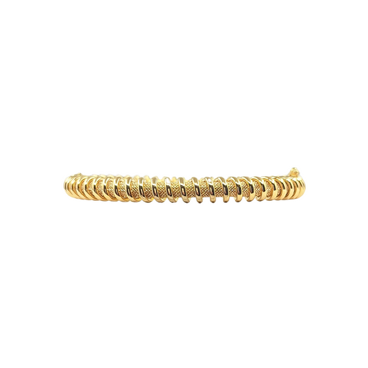 9ct Yellow Gold Fancy Bangle