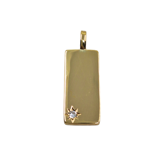 9ct Yellow gold Ingot Pendant