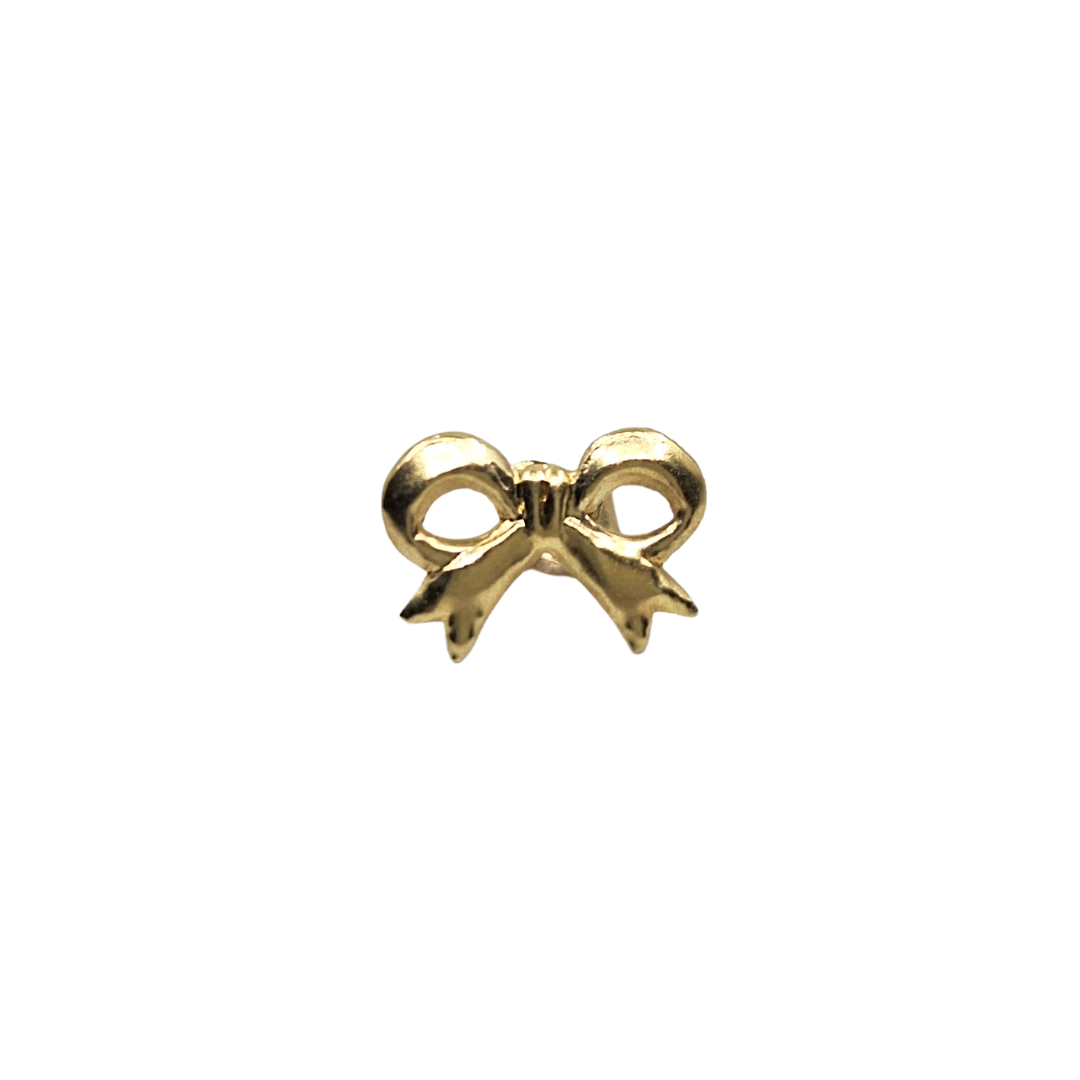 9ct Yellow Gold Bow Stud Earrings