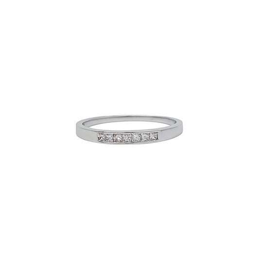 18ct White Gold Diamond Channel Set Eternity Ring 0.15ct