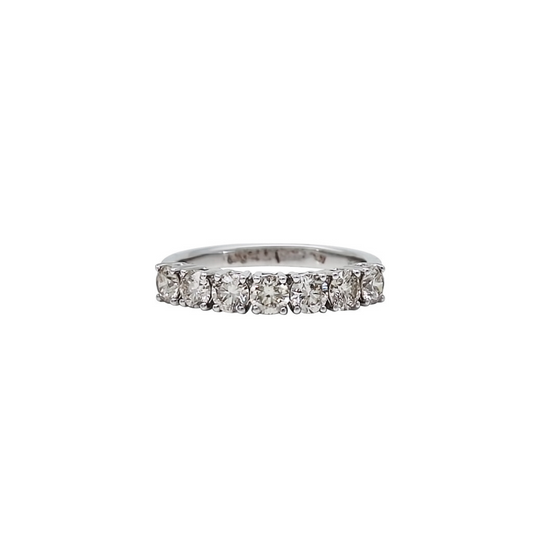18ct White Gold Diamond Claw Set Eternity Ring 1ct