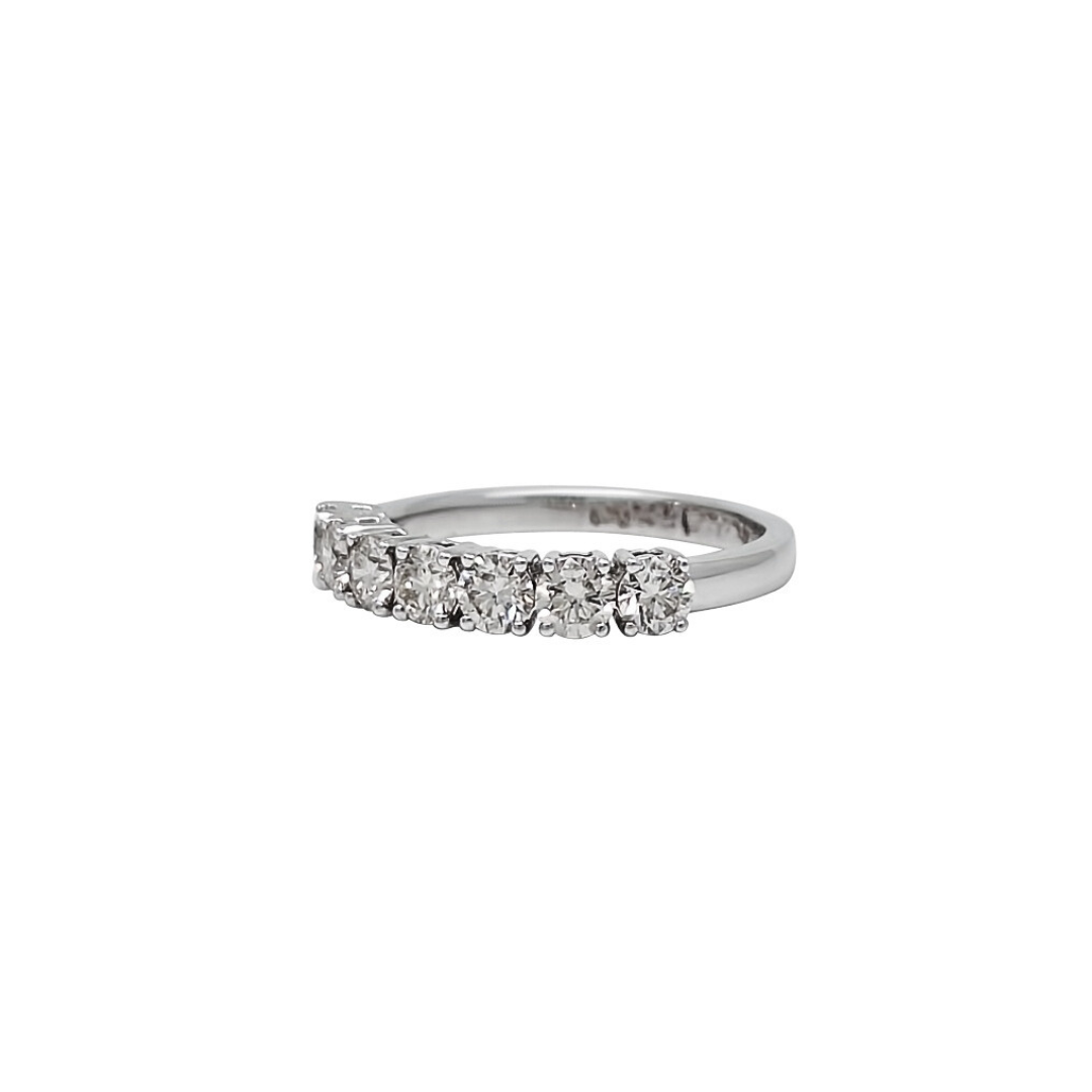18ct White Gold Diamond Claw Set Eternity Ring 1ct