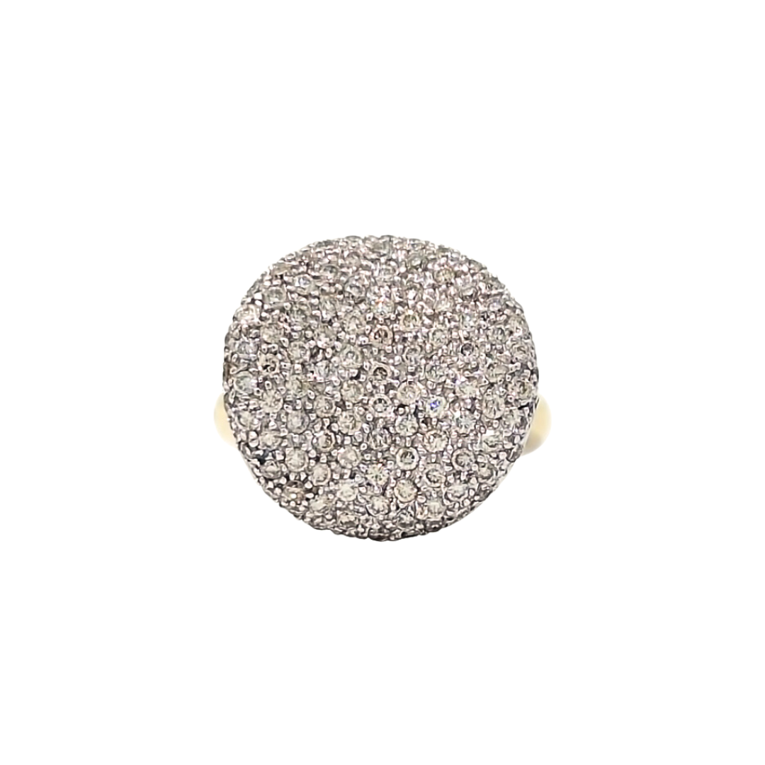 9ct Yellow Gold Diamond Cluster Ring 1.50ct