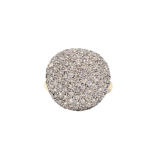 9ct Yellow Gold Diamond Cluster Ring 1.50ct