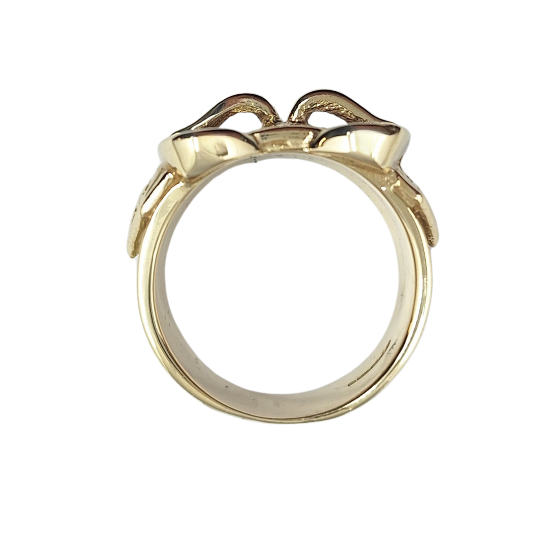 9ct Yellow Gold Double Buckle Ring