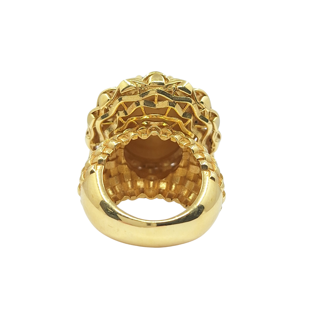 18ct Yellow Gold Black Stone Earrings & Ring Set