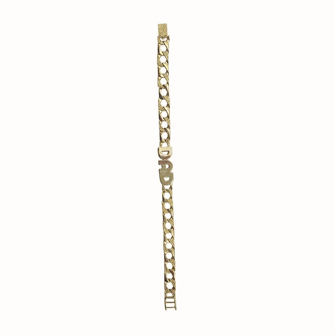 9ct Yellow Gold DAD Bracelet 8.5"