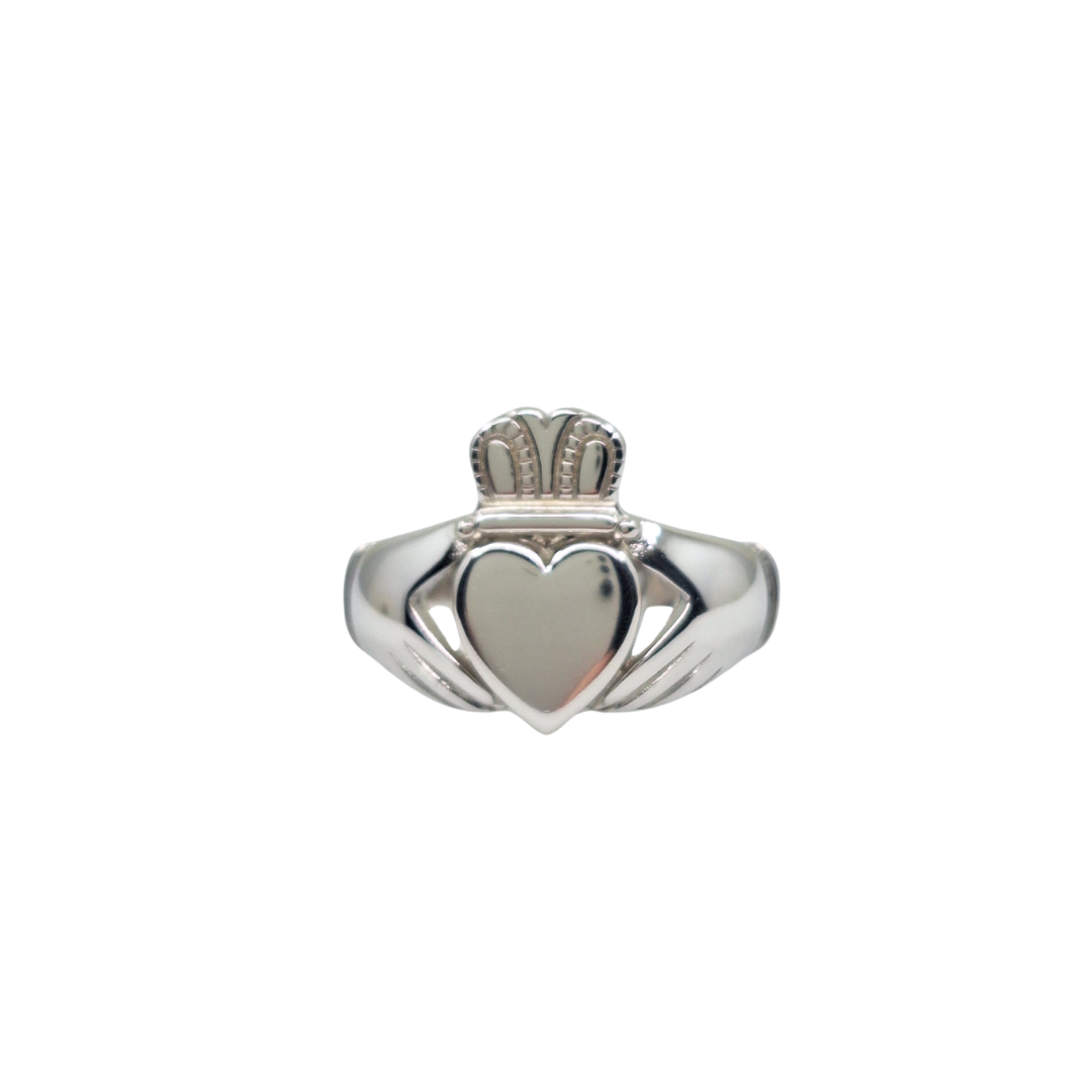 Silver Plain Claddagh Gents Ring