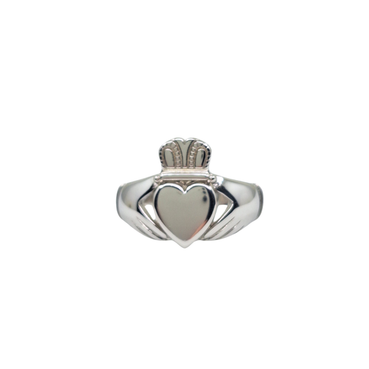 Silver Plain Claddagh Gents Ring