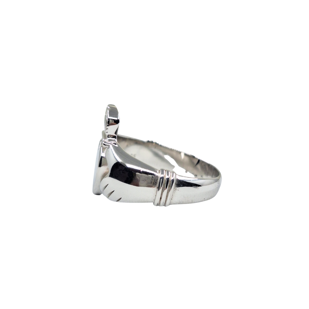 Silver Plain Claddagh Gents Ring