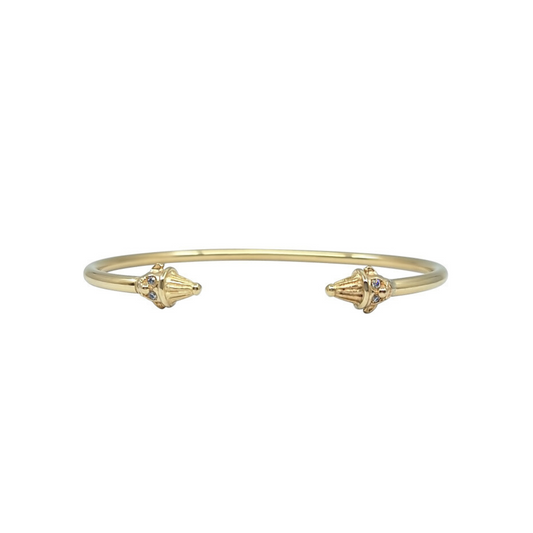 9ct Yellow Gold Clown Torque Bangle