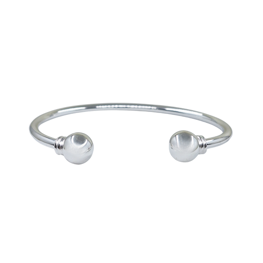 Silver Gents Torque Bangle
