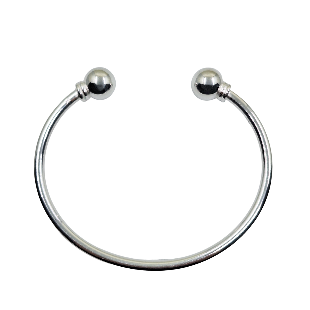 Silver Gents Torque Bangle